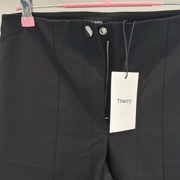 Theory Clean Cigarette Modern Ski Stretch Nylon Ankle Pants size 2 Black NWT - Picture 8 of 10